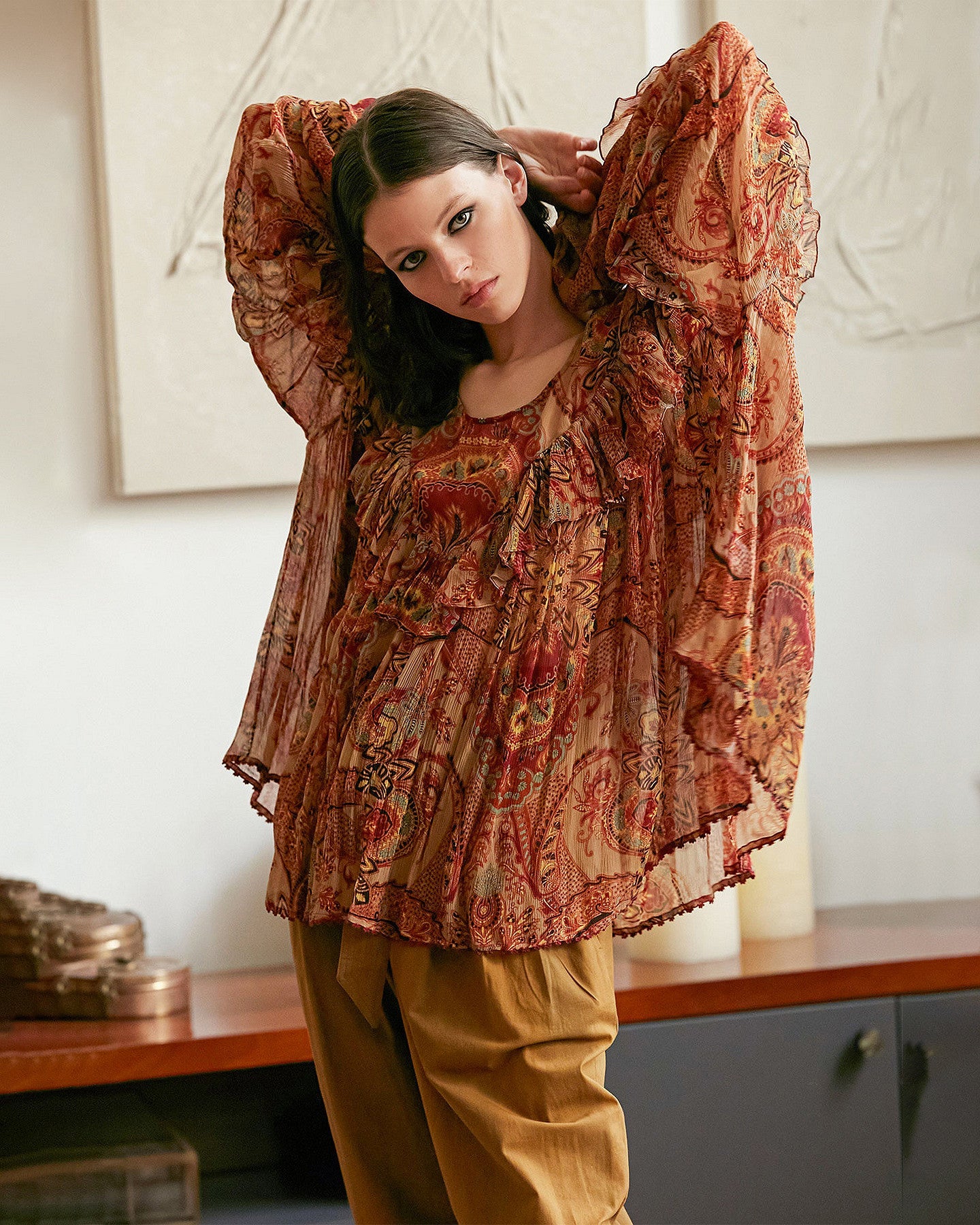 Blouse Latifah - Orange - Image 4