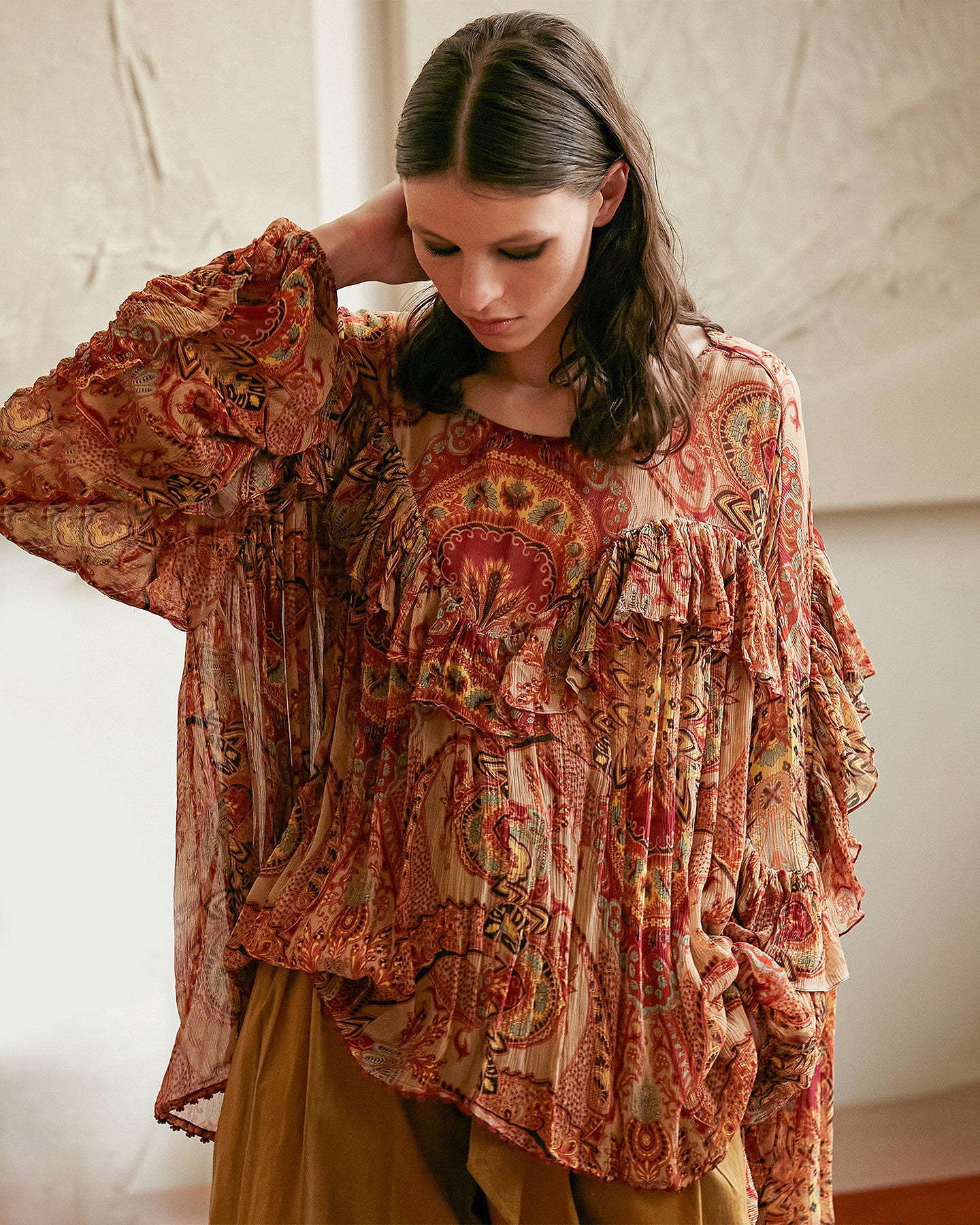 Blouse Latifah - Orange - Image 5