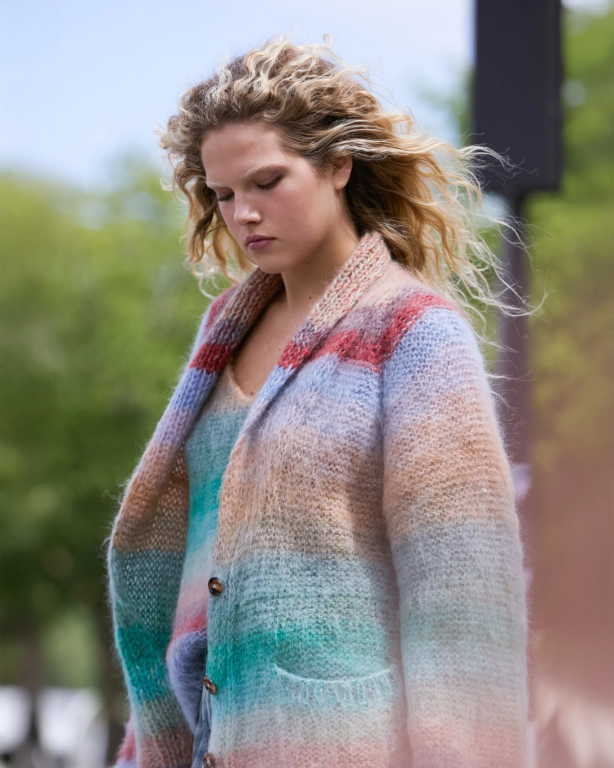 Cardigan Stone - Bleu - Image 7