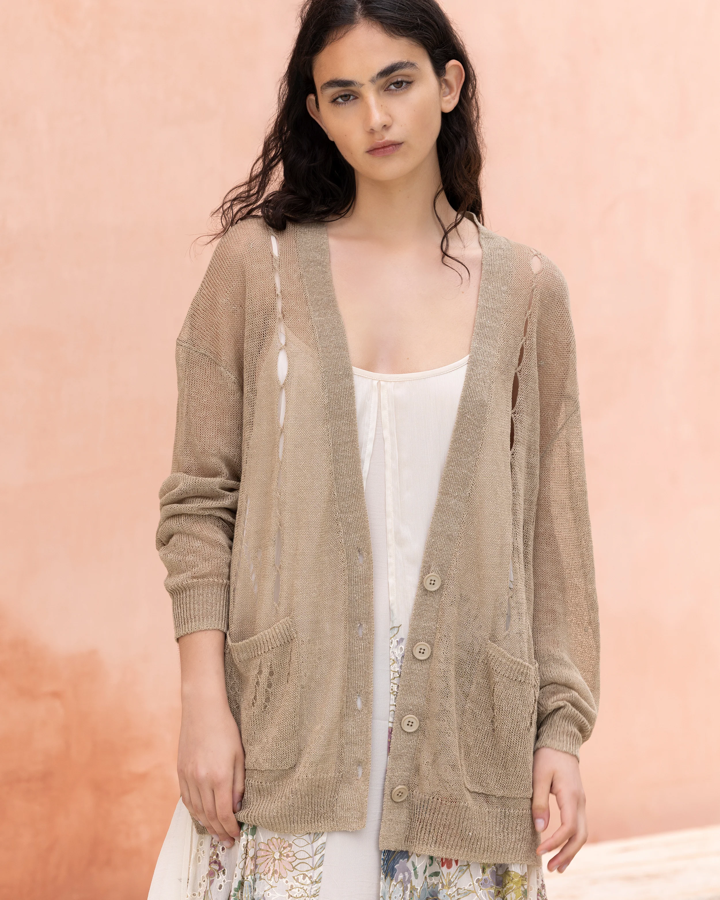 Cardigan Stree - Beige - Image 4