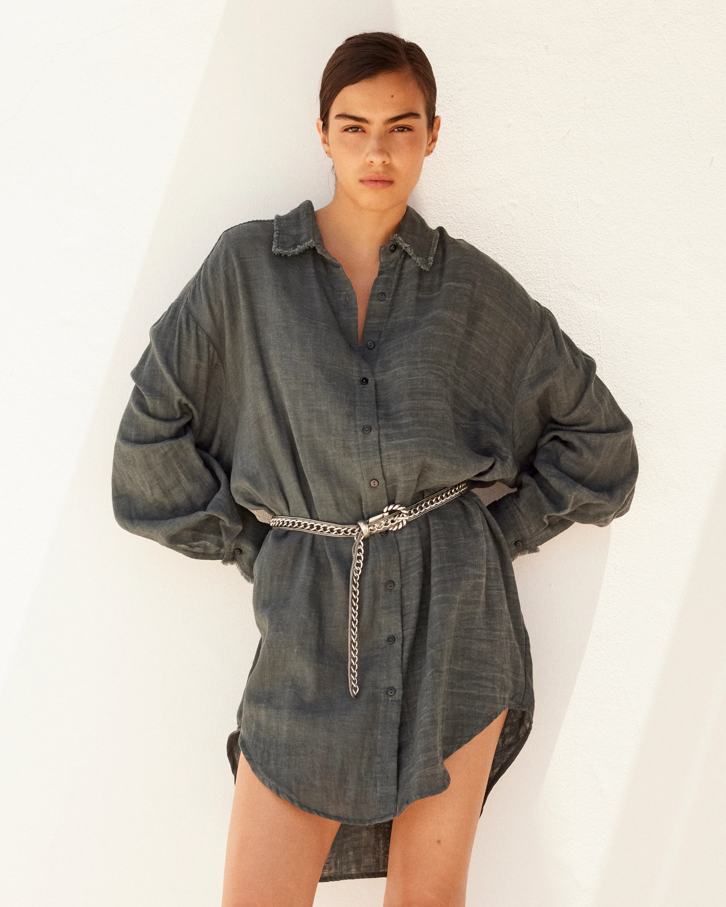 Chemise Crunchy - Gris - Image 2