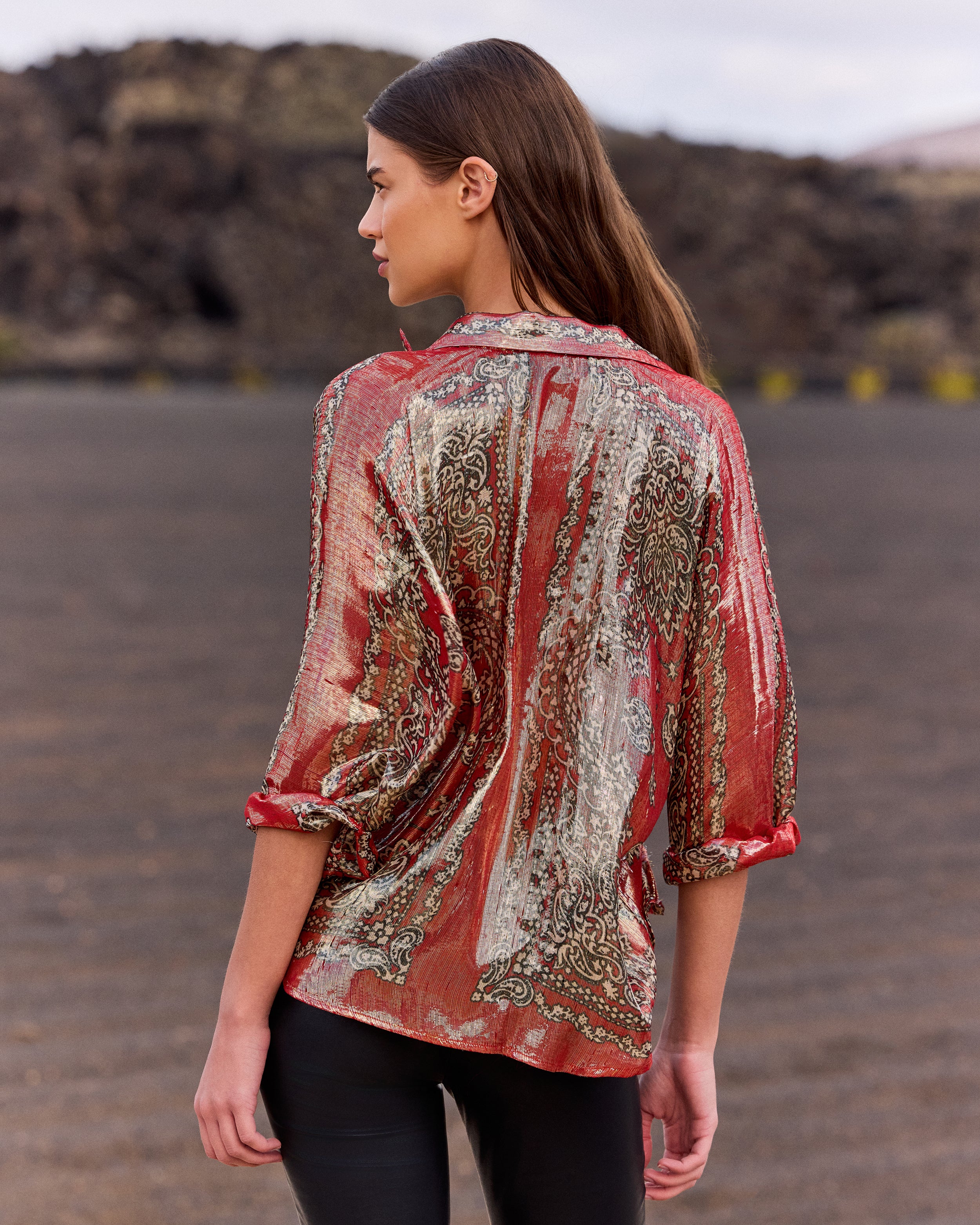 Chemise Glamour - Rouge - Image 3