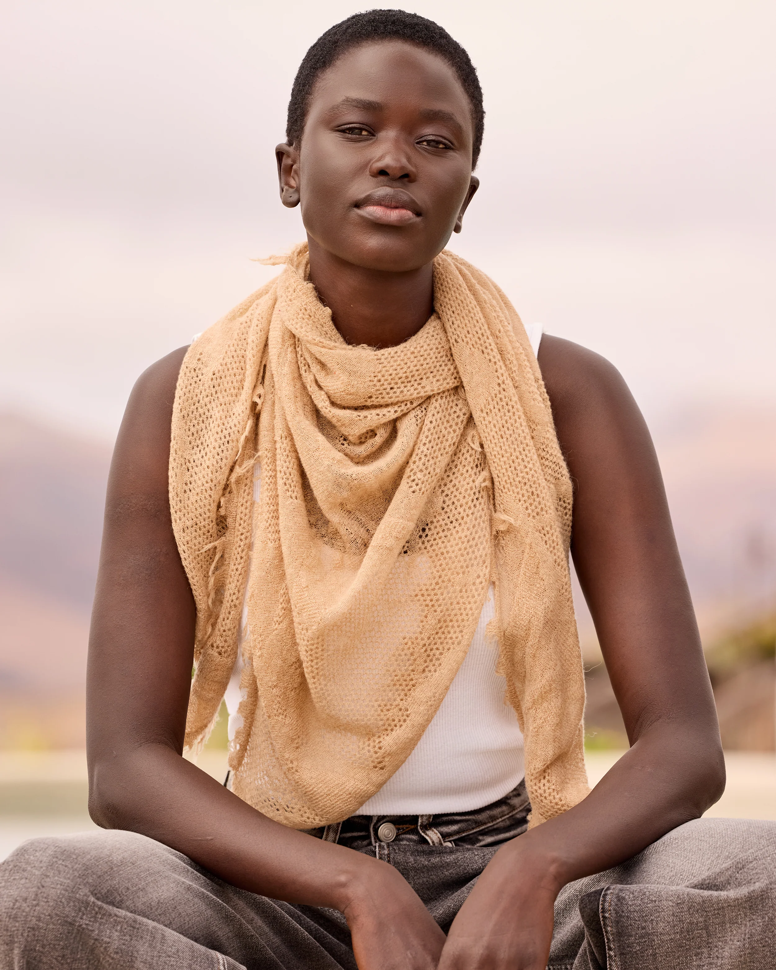 Foulard Aphina - Beige - Image 2