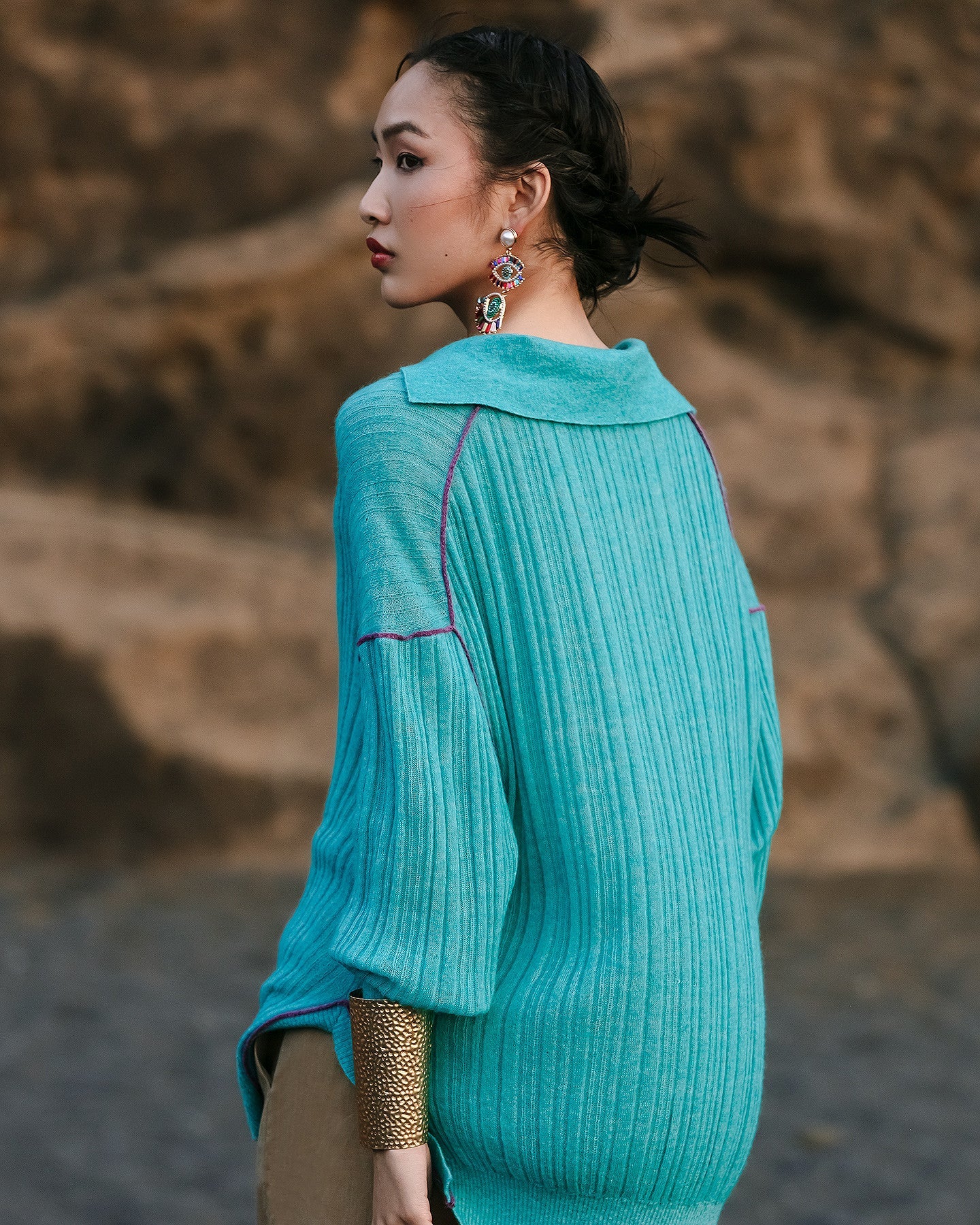 Pull Takuya - Turquoise - Image 2