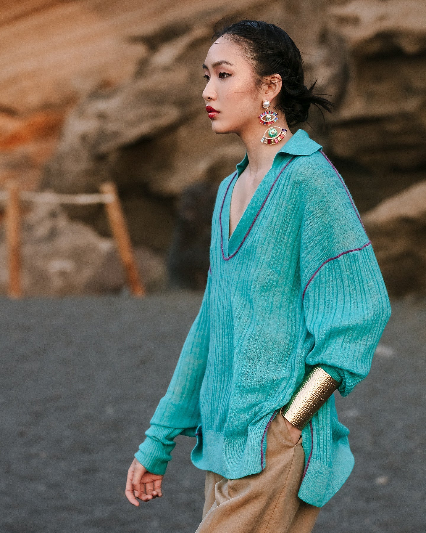 Pull Takuya - Turquoise - Image 3