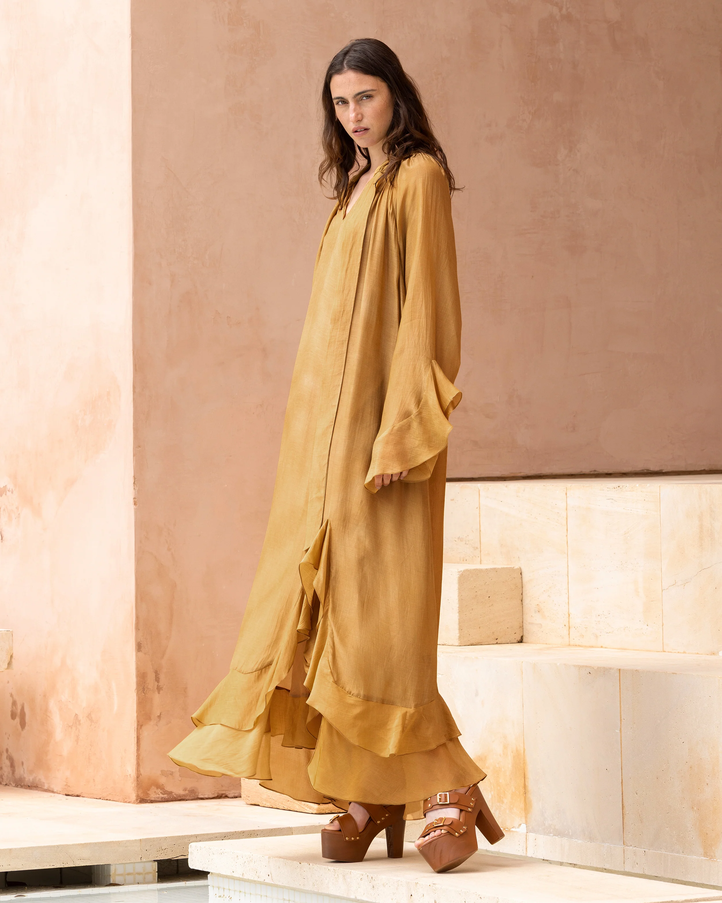Robe Frelly - Ocre - Image 2