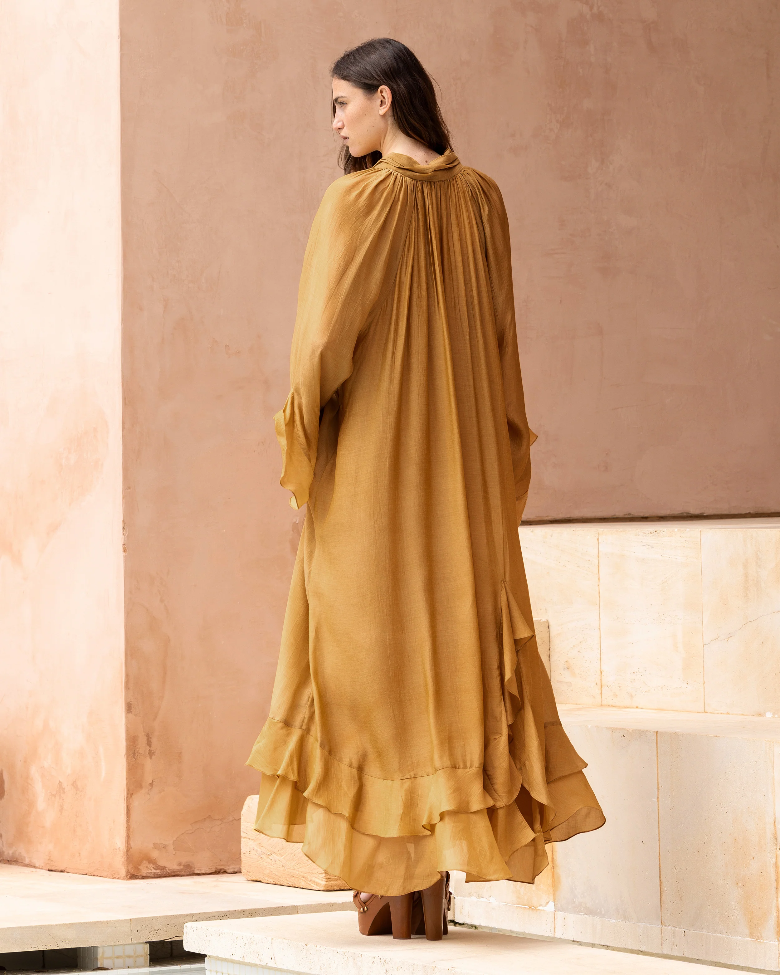 Robe Frelly - Ocre - Image 3