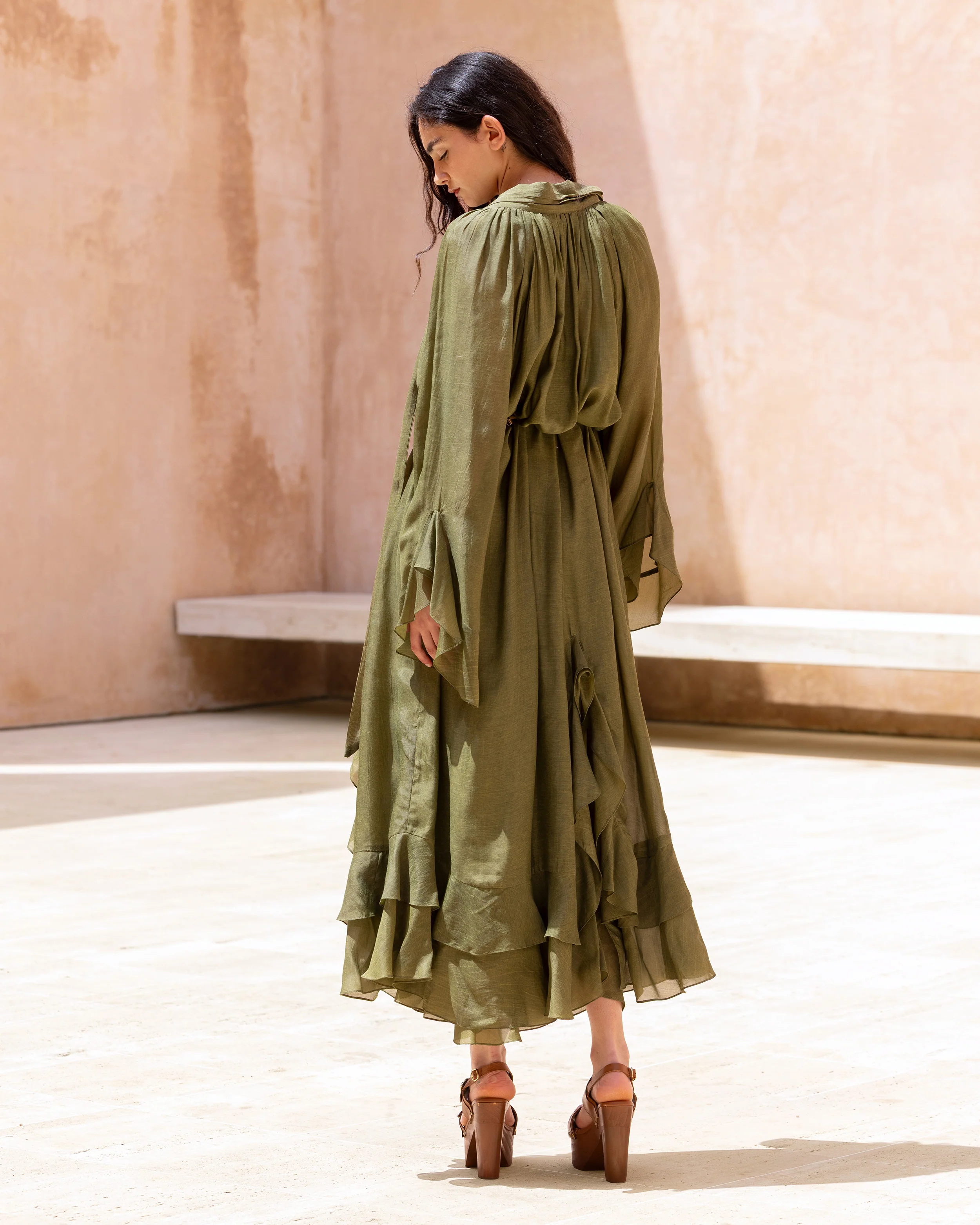 Robe Frelly - Vert - Image 3