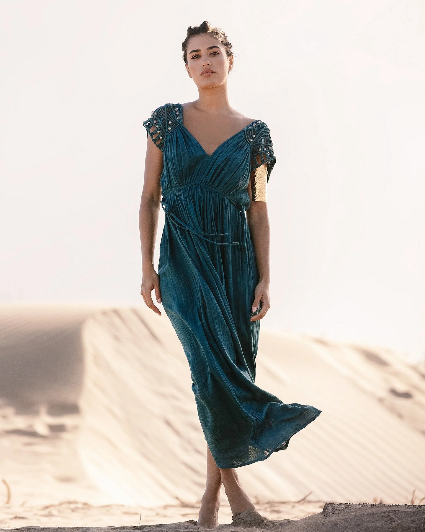 Robe Maha - Turquoise Fonce - Image 3
